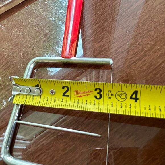 Vintage Red Swirled Bakelite Cheese Cutter, Cake Cutter Slicer Mid-Century - Picture 8 of 9